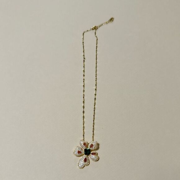 Flower pendant necklace N742 - Picture 2 of 4